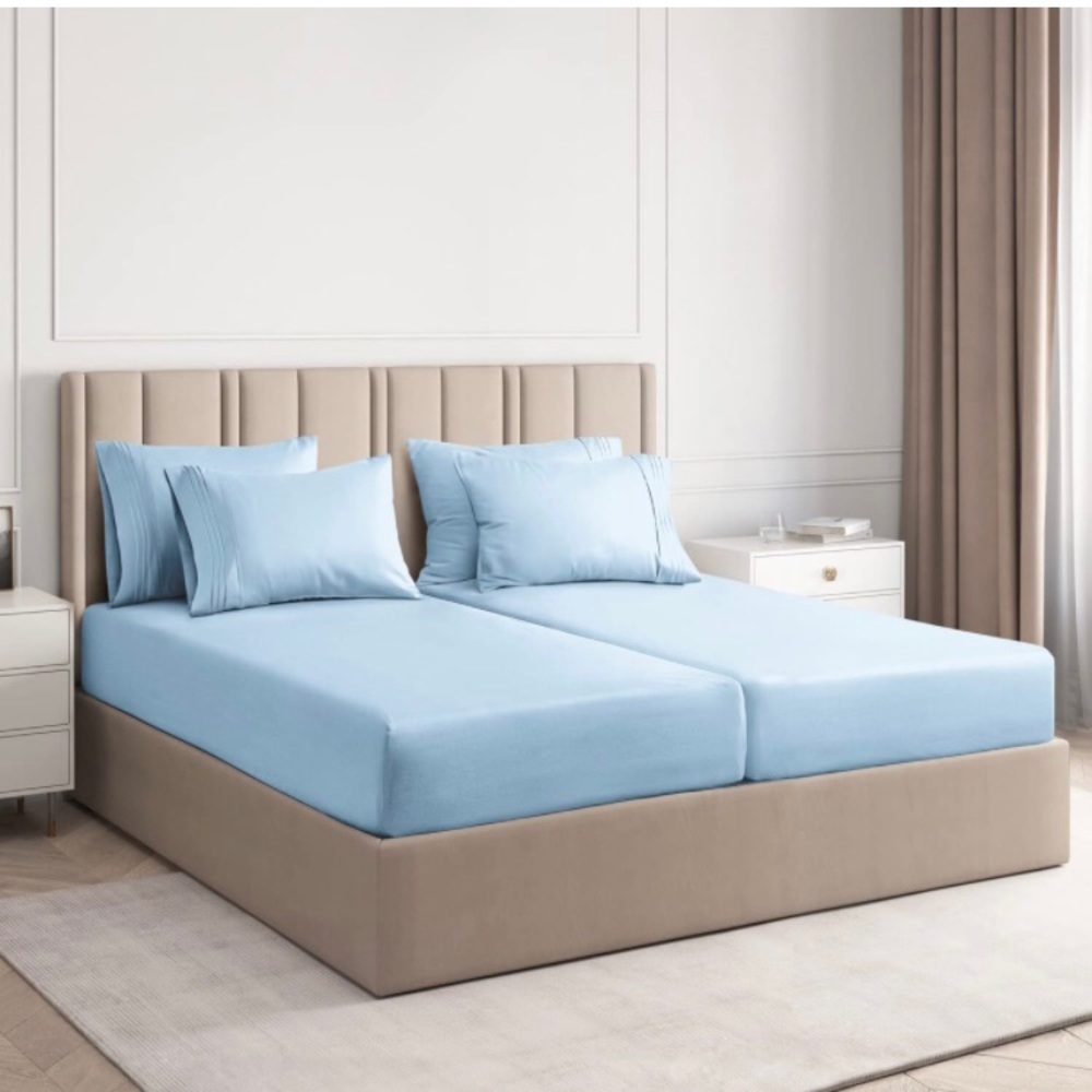 Split King Size Sheet Set - 7 Piece Set - Hotel Luxury Bed Sheets